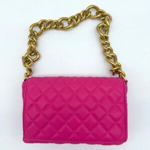 Hello 3AM Forever Hot Pink Quilted Chain Shoulder Bag Barbiecore
